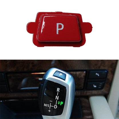 Car Gear Lever Auto Parking Button Letter P Cap for BMW X5 X6 2007-2013, Left Driving (Red) - In Car by buy2fix | Online Shopping UK | buy2fix