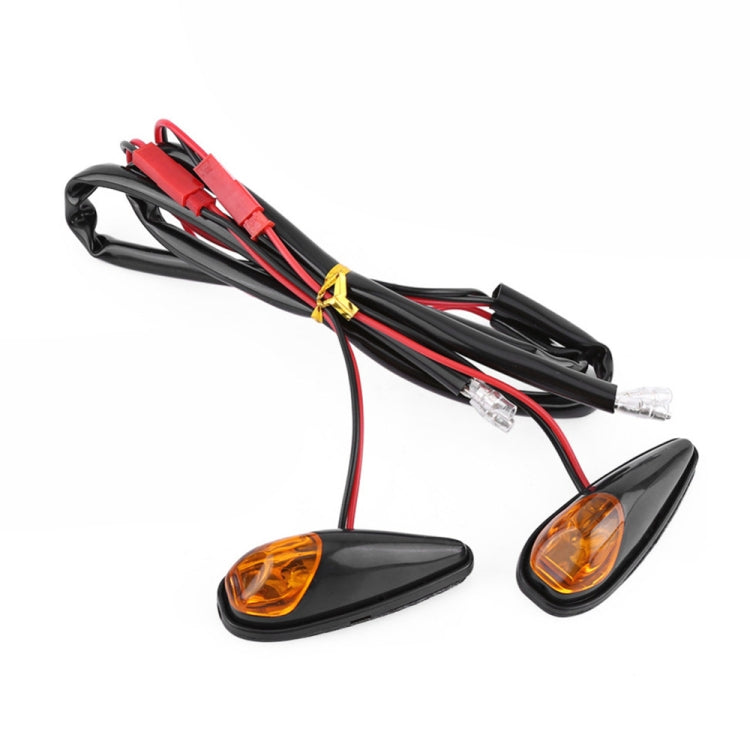 2pcs SL QGD Motorcycle 5W Turn Signal Light (Black) - In Car by buy2fix | Online Shopping UK | buy2fix