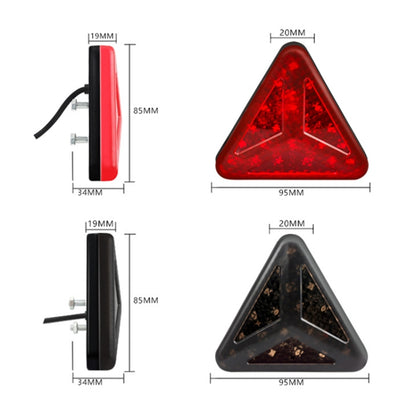 Bicycle / Mountain Bike Y Style Triangle Pilot Light LED Tail Light (Black) - Taillights by buy2fix | Online Shopping UK | buy2fix