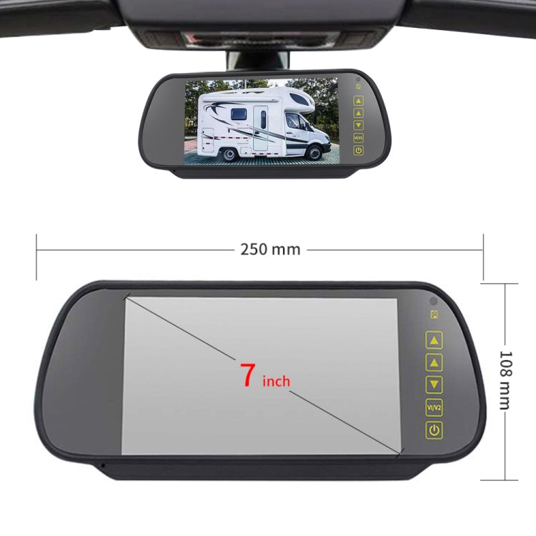 PZ467 Car Waterproof 170 Degree Brake Light View Camera + 7 inch Rearview Monitor for Chevrolet - In Car by buy2fix | Online Shopping UK | buy2fix