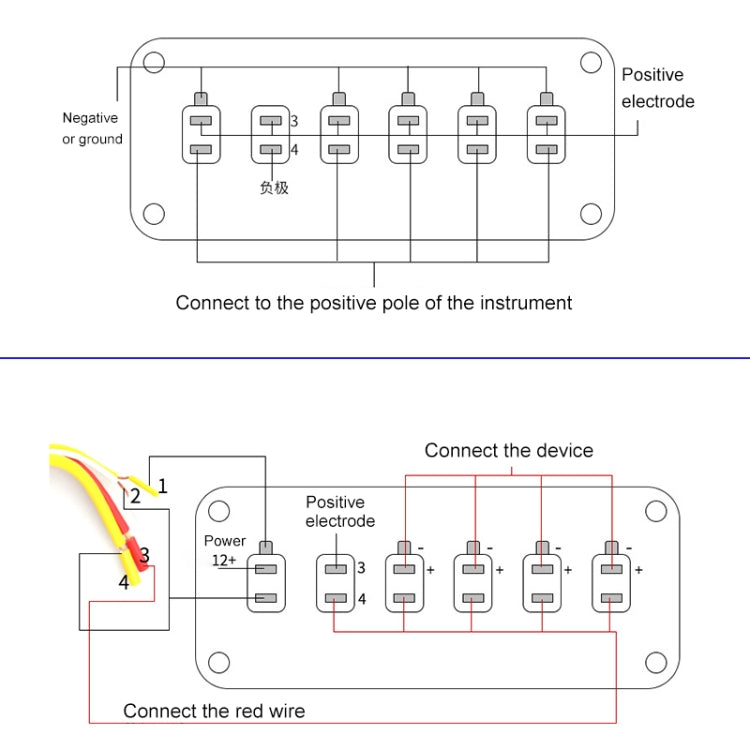 12V Universal Car One-key Start Button Modified Racing LED Light Rocker Switch Panel (Blue) - In Car by buy2fix | Online Shopping UK | buy2fix