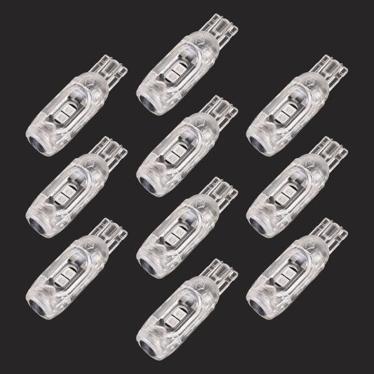 10 PCS T10 DC12V / 1W Car Clearance Light 5LEDs SMD-3030 Lamp Beads (Blue Light) - In Car by buy2fix | Online Shopping UK | buy2fix