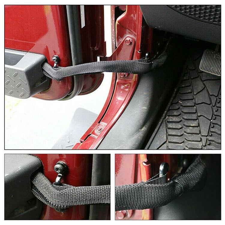 Car Long Door Limit Braided Rope Strap for Jeep Wrangler (Red) - In Car by buy2fix | Online Shopping UK | buy2fix