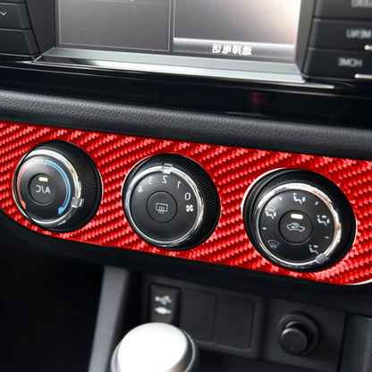 Carbon Fiber Car Air Conditioner Switch Panel A Decorative Sticker for Toyota Corolla 2014-2018,Right Drive (Red) - In Car by buy2fix | Online Shopping UK | buy2fix