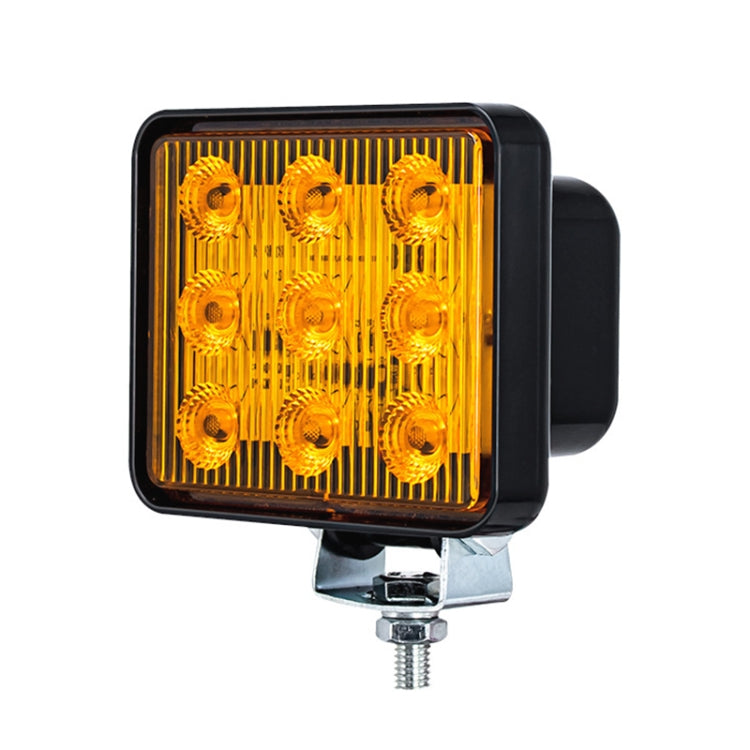 2 PCS ZS-7013 3 inch 9LEDs Strobe Waterproof Car / Truck Warning Light (Yellow Light) - In Car by buy2fix | Online Shopping UK | buy2fix
