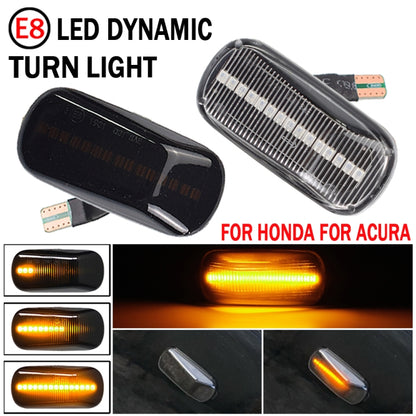 2pcs For Honda Civic 2001-2015 Car Dynamic LED Fender Side Light 34301-S5H-T02(Transparent Black) - In Car by buy2fix | Online Shopping UK | buy2fix