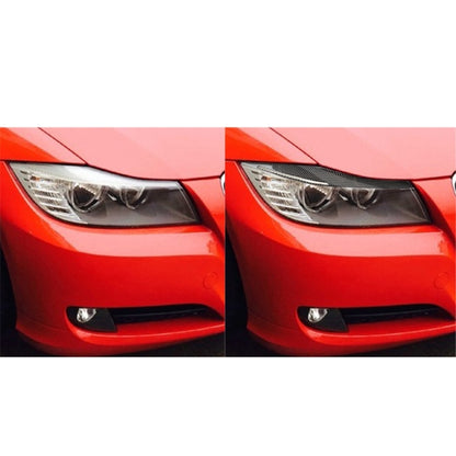 1 Pair Carbon Fiber Car Lamp Eyebrow Decorative Sticker for BMW E90 / 318i / 320i / 325i 2009-2012 -  by buy2fix | Online Shopping UK | buy2fix