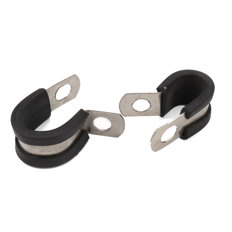 10 PCS Car Rubber Cushion Pipe Clamps Stainless Steel Clamps, Size: 2 inch (50mm) - In Car by buy2fix | Online Shopping UK | buy2fix