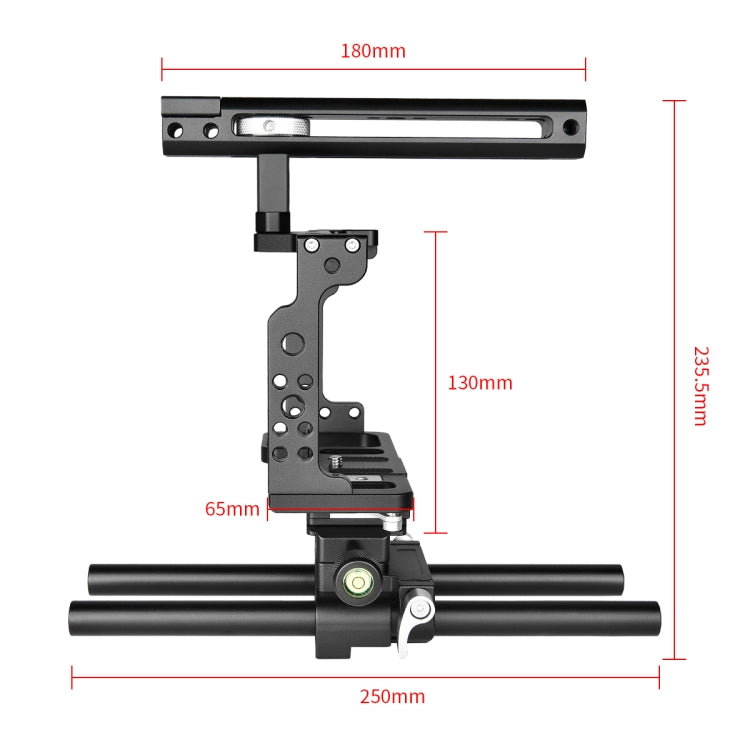 YELANGU C15 YLG0711A Video Camera Cage Stabilizer with Handle & Rail Rod for Nikon Z6 / Z7(Black) - Camera Cage by YELANGU | Online Shopping UK | buy2fix