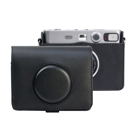 Retro Full Body Camera PU Leather Case Bag with Strap for FUJIFILM instax mini Evo(Black) - Camera Accessories by buy2fix | Online Shopping UK | buy2fix