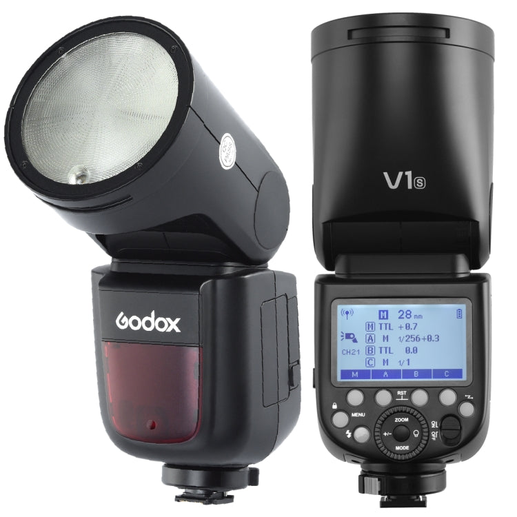 Godox V1S Round Head TTL Flash Speedlite for Sony (Black) - Shoe Mount Flashes by Godox | Online Shopping UK | buy2fix