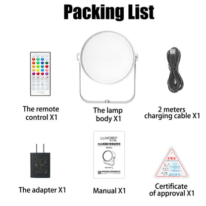 LUXCEO Mood2 RGB Atmosphere Fill Light Desktop Rhythm Pickup Lamp with Remote Control (EU Plug) - Camera Accessories by LUXCeO | Online Shopping UK | buy2fix