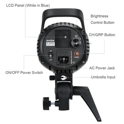 Godox SL60W LED Light Studio Continuous Photo Video Light(AU Plug) - Camera Accessories by Godox | Online Shopping UK | buy2fix