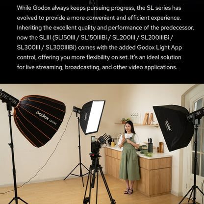 Godox SL300IIIBi 330W Bi-Color 2800K-6500K LED Video Light(AU Plug) - Shoe Mount Flashes by Godox | Online Shopping UK | buy2fix