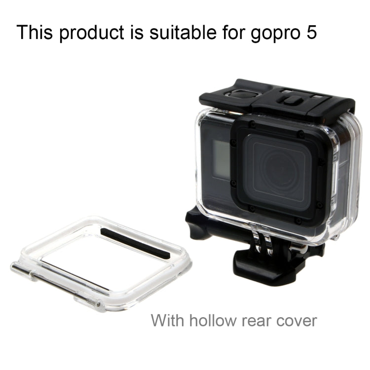 For GoPro  NEW HERO /HERO6   /5  30m Waterproof Housing Protective Case + Hollow Back Cover with Buckle Basic Mount & Screw, No Need to Disassemble Lens(GP413) - DJI & GoPro Accessories by buy2fix | Online Shopping UK | buy2fix