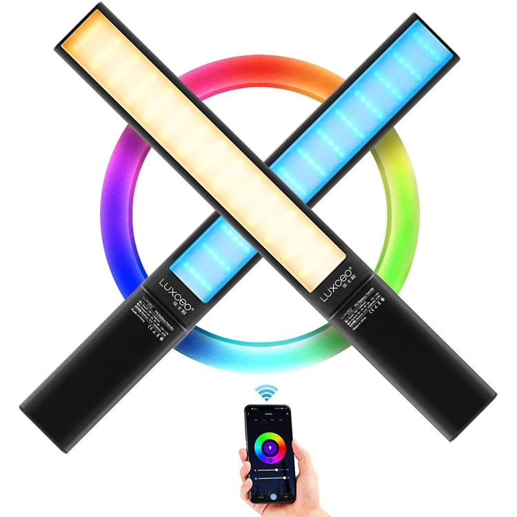 LUXCeO P6 RGB Colorful Photo LED Stick Video Light Handheld APP Control Full Color LED Fill Light (Black) - Camera Accessories by LUXCeO | Online Shopping UK | buy2fix