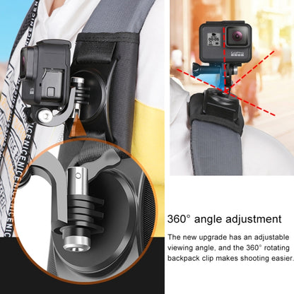 Hook and Loop Fastener Backpack Rec-Mounts Clip Clamp Mount with Screw for GoPro HERO9 Black / HERO8 Black /7 /6 /5 /5 Session /4 Session /4 /3+ /3 /2 /1, DJI Osmo Action, Xiaoyi and Other Action Cameras - DJI & GoPro Accessories by buy2fix | Online Shopping UK | buy2fix
