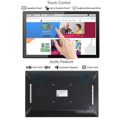 Waveshare 13.3 inch Magic Mirror, Voice Assistant, Touch Control(US Plug) - Modules Expansions Accessories by WAVESHARE | Online Shopping UK | buy2fix