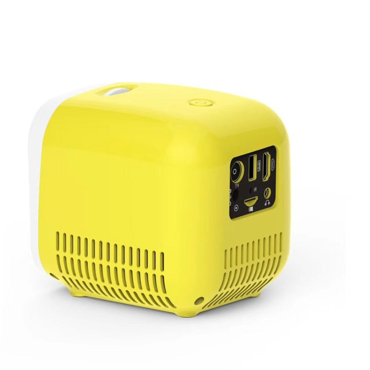 L1 Children Projector Mini LED Portable Home Speaker Projector, AU Plug(Yellow) - Consumer Electronics by buy2fix | Online Shopping UK | buy2fix