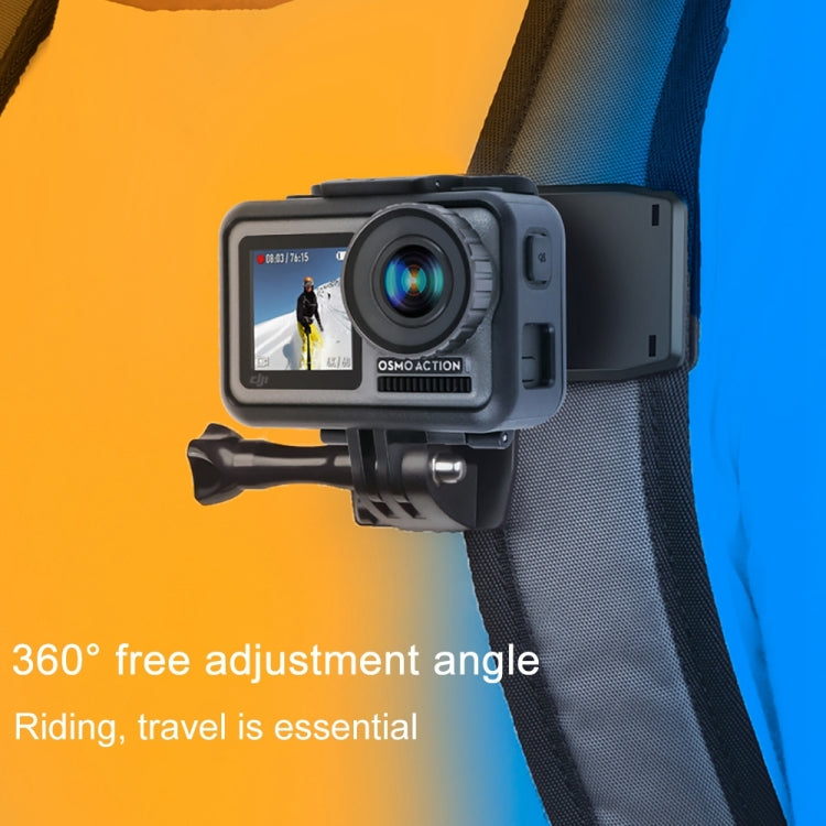 RUIGPRO 360 Degree Rotation Backpack Rec-Mounts Clip Clamp Mount + Phone Clamp for GoPro, Insta360, DJI and Other Action Cameras(Black) -  by RUIGPRO | Online Shopping UK | buy2fix