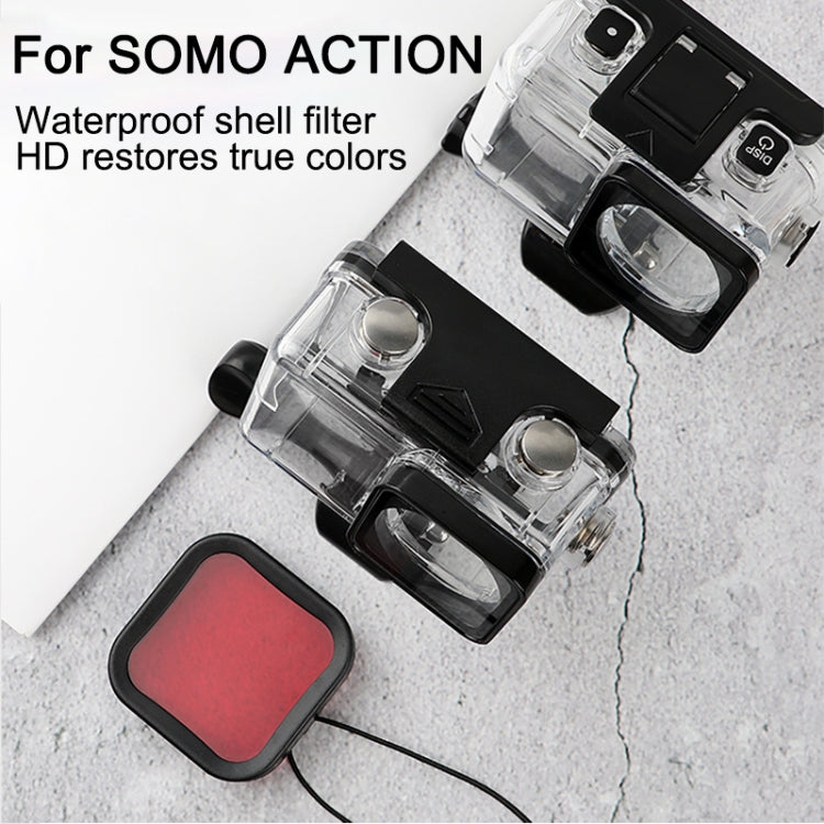 Housing Diving Color Lens Filter for DJI Osmo Action (Red) - DJI & GoPro Accessories by buy2fix | Online Shopping UK | buy2fix