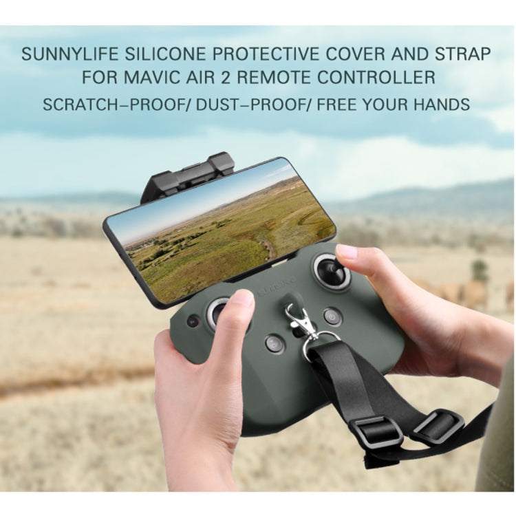 Sunnylife AIR2-Q9290 Remote Control Silicone Protective Case with lanyard for DJI Mavic Air 2 (Black) - DJI & GoPro Accessories by Sunnylife | Online Shopping UK | buy2fix