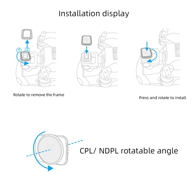 JSR Drone CPL Lens Filter for DJI MAVIC Air 2 - Lens Filter by JSR | Online Shopping UK | buy2fix