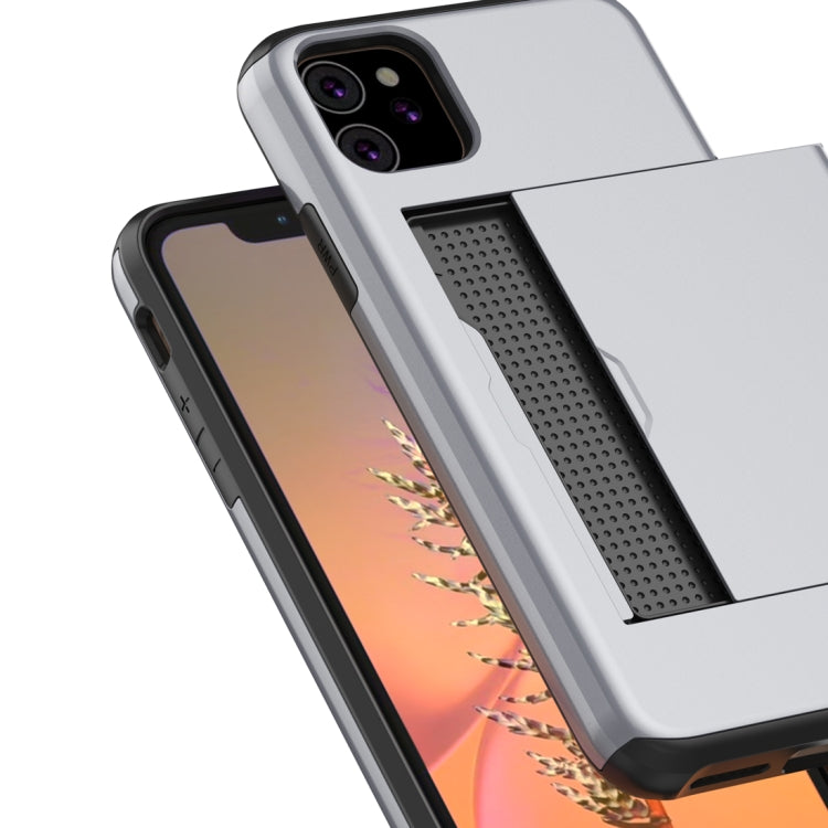 For iPhone 11 Shockproof Rugged Armor Protective Case with Card Slot (Grey) - Apple Accessories by buy2fix | Online Shopping UK | buy2fix