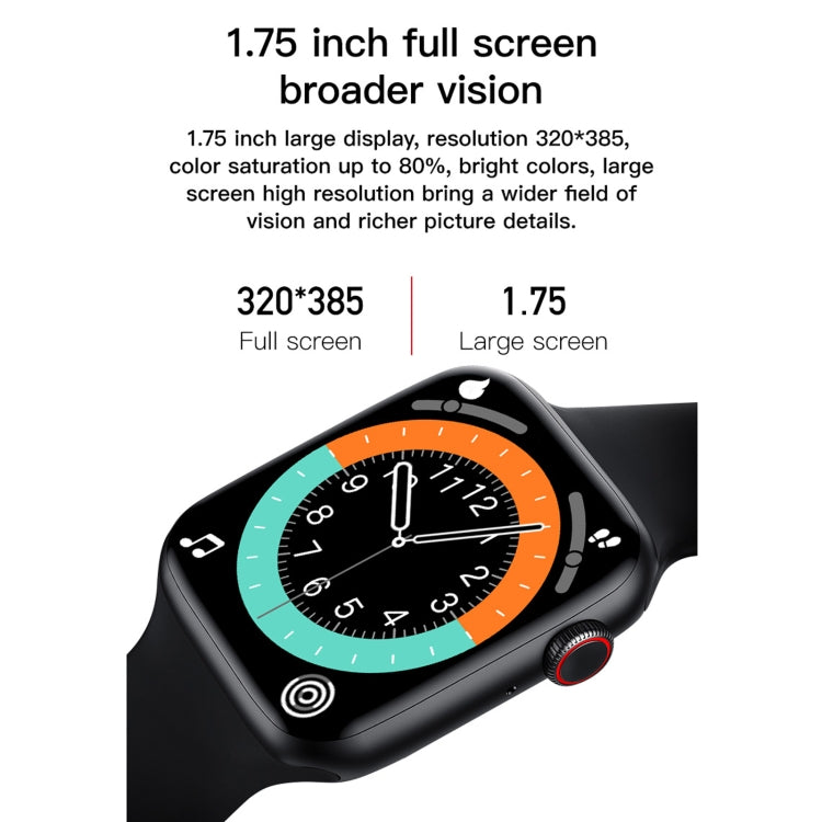 T500+ 1.75 inch IPS Screen IP67 Waterproof Smart Watch, Support Sleep Monitor / Heart Rate Monitor / Bluetooth Call, Style:Solo Loop Strap(Black) - Smart Wear by buy2fix | Online Shopping UK | buy2fix