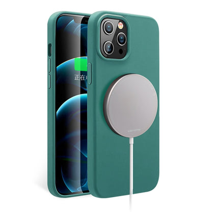 For iPhone 12 / 12 Pro WK WPC-005 iDeal Series Magnetic Liquid Silicone Full Coverage Shockproof Magsafe Case with Magsafe Charging Magnet(Green) - iPhone 12 / 12 Pro Cases by WK | Online Shopping UK | buy2fix