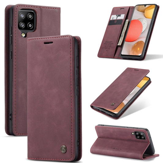 For Samsung Galaxy A42 5G CaseMe-013 Multifunctional Retro Frosted Horizontal Flip Leather Case with Card Slot & Holder & Wallet(Wine Red) - Galaxy Phone Cases by CaseMe | Online Shopping UK | buy2fix