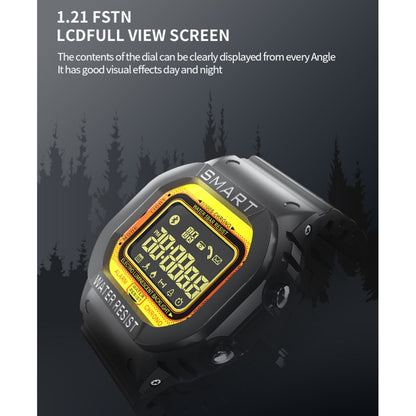 Lokmat MK22 1.21 inch FSTN LCD Screen 50m Waterproof Smart Watch, Support Information Reminder / Remote Camera / Sport Record(Black) - Smart Watches by Lokmat | Online Shopping UK | buy2fix