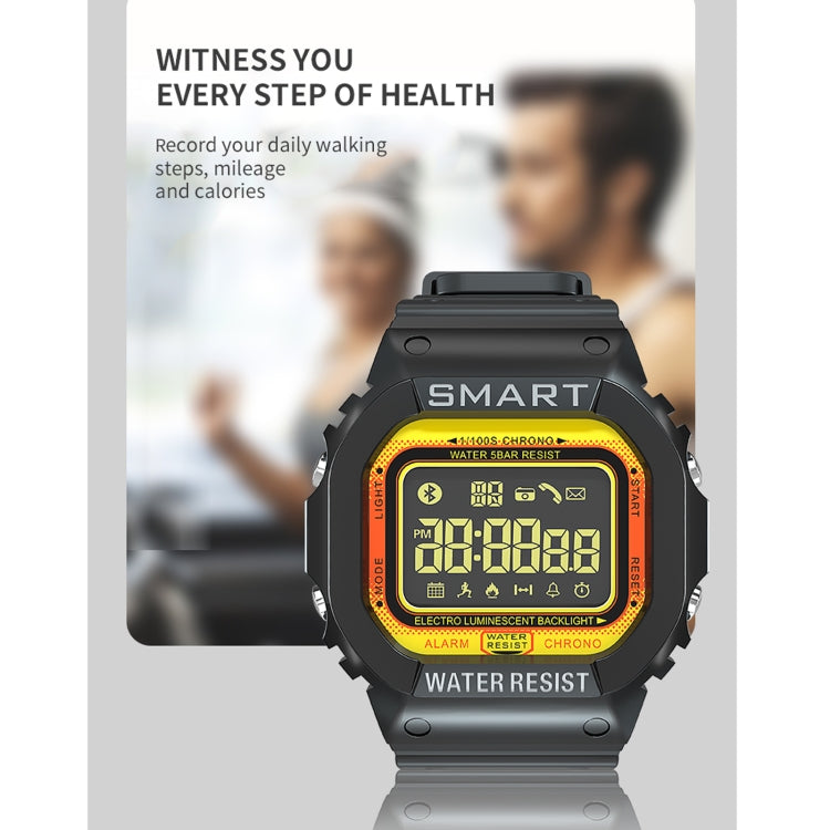 Lokmat MK22 1.21 inch FSTN LCD Screen 50m Waterproof Smart Watch, Support Information Reminder / Remote Camera / Sport Record(Black) - Smart Watches by Lokmat | Online Shopping UK | buy2fix