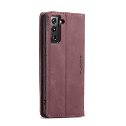 For Samsung Galaxy S21 5G CaseMe 013 Multifunctional Horizontal Flip Leather Case with Holder & Card Slot & Wallet(Wine Red) - Samsung Accessories by CaseMe | Online Shopping UK | buy2fix