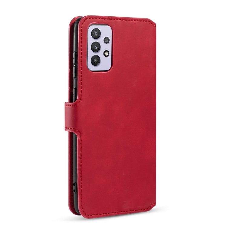 For samsung Galaxy A32 5G DG.MING Retro Oil Side Horizontal Flip Leather Case with Holder & Card Slots & Wallet(Red) - Galaxy Phone Cases by DG.MING | Online Shopping UK | buy2fix