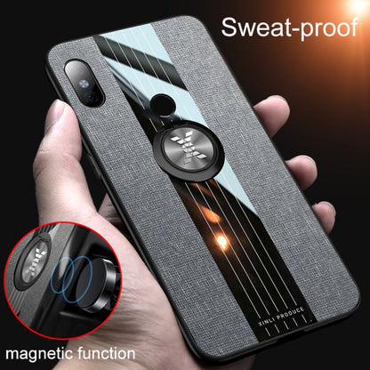 For Xiaomi Redmi Note 5 XINLI Stitching Cloth Texture Shockproof TPU Protective Case with Ring Holder(Brown) - Xiaomi Cases by XINLI | Online Shopping UK | buy2fix