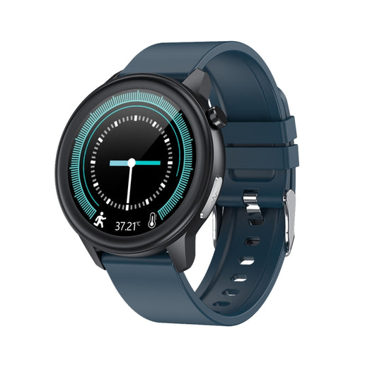 E80 1.3 inch TFT Color Screen IP68 Waterproof Smart Bracelet, Support Blood Oxygen Monitoring / Body Temperature Monitoring / Heart Rate Monitoring, Style:Silicone Strap(Blue) - Smart Wear by buy2fix | Online Shopping UK | buy2fix