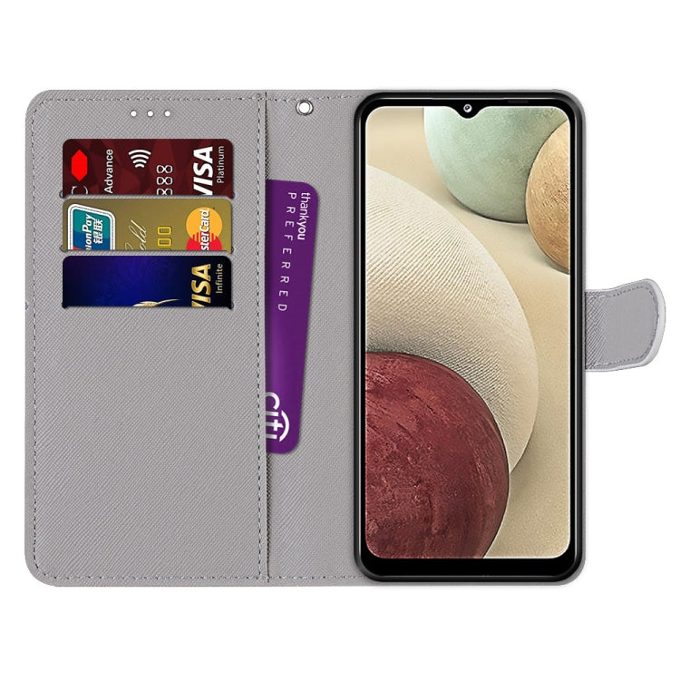 For Samsung Galaxy A12 / M12 Coloured Drawing Cross Texture Horizontal Flip PU Leather Case with Holder & Card Slots & Wallet & Lanyard(Fluorescent Water Texture) - Samsung Accessories by buy2fix | Online Shopping UK | buy2fix