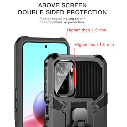 For Xiaomi Redmi Note 10 / 10S Armor Warrior Shockproof PC + TPU Protective Case(Blue) - Xiaomi Accessories by buy2fix | Online Shopping UK | buy2fix