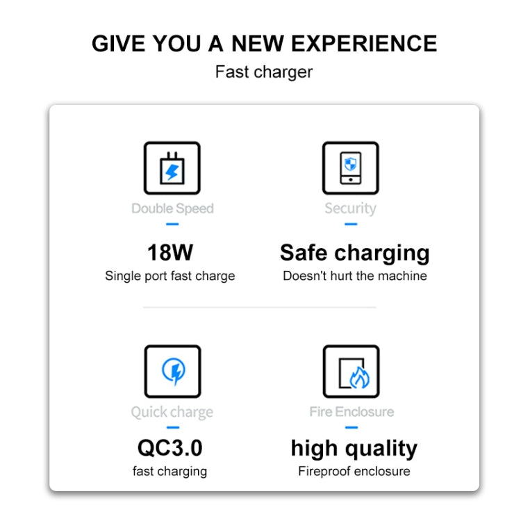 WK WP-U57 Max 18W Maxspeed QC3.0 Fast Charger +  USB to Micro USB Data Cable, Plug Type:EU Plug - Apple Accessories by WK | Online Shopping UK | buy2fix