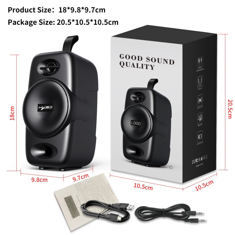 HXSJ Q8 Bluetooth 5.0 Multi-function Wireless Bluetooth Speaker Audio, Support Handsfree Calling & TF Card & USB(Black) -  by HXSJ | Online Shopping UK | buy2fix