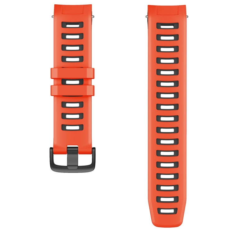 For Garmin Instinct / Instinct Esports Two-color Silicone Watch Band(Red+Black) - Smart Wear by buy2fix | Online Shopping UK | buy2fix