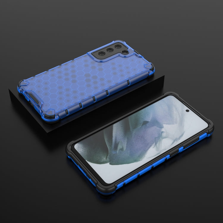 For Samsung Galaxy S21 FE Shockproof Honeycomb PC + TPU Case(Blue) - Samsung Accessories by buy2fix | Online Shopping UK | buy2fix