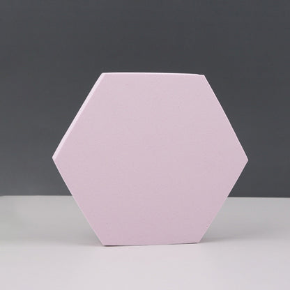 18 x 2cm Hexagon Geometric Cube Solid Color Photography Photo Background Table Shooting Foam Props (Pink) - Camera Accessories by buy2fix | Online Shopping UK | buy2fix