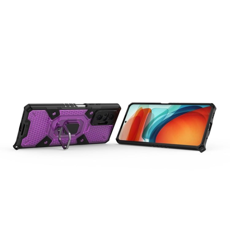 For Xiaomi Redmi Note 10 Pro Space PC+TPU Ring Holder Protective Case(Purple) - Note 10 Pro Cases by buy2fix | Online Shopping UK | buy2fix