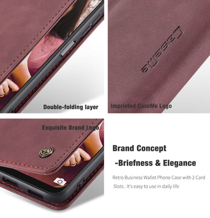 For Samsung Galaxy A22 5G CaseMe 013 Multifunctional Horizontal Flip Leather Case with Card Slot & Holder & Wallet(Wine Red) - Samsung Accessories by CaseMe | Online Shopping UK | buy2fix