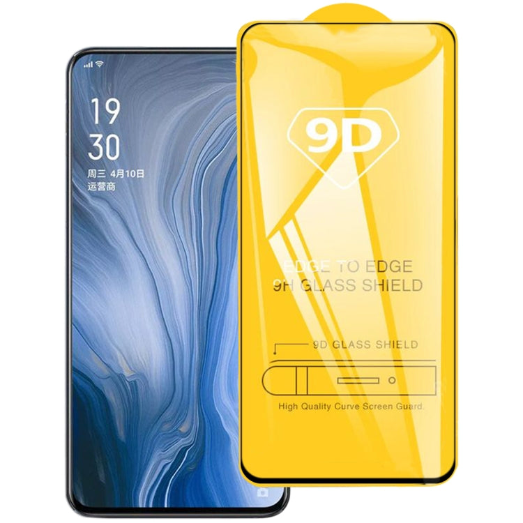 For OPPO Reno4 4G 9D Full Glue Full Screen Tempered Glass Film - OPPO Tempered Glass by buy2fix | Online Shopping UK | buy2fix