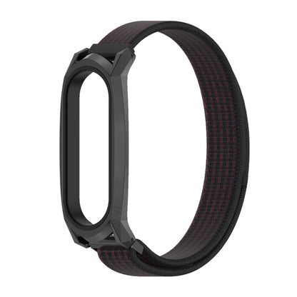 For Xiaomi Mi Band 6 / 5 / 4 / 3 Mijobs GT Nylon Loop Watch Band(Black Red) - Watch Bands by MIJOBS | Online Shopping UK | buy2fix