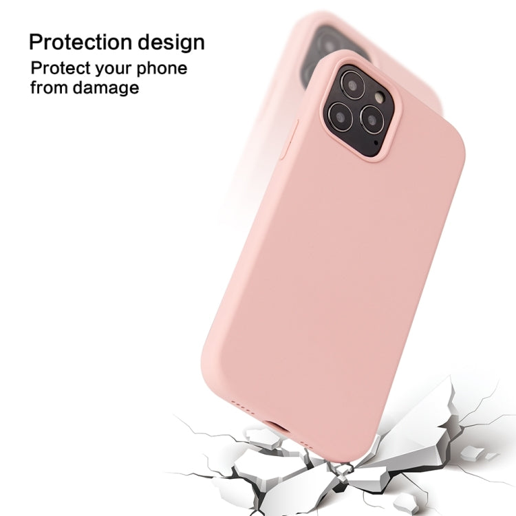 For iPhone 13 Pro Max Solid Color Liquid Silicone Shockproof Protective Case (Sand Pink) - iPhone 13 Pro Max Cases by buy2fix | Online Shopping UK | buy2fix