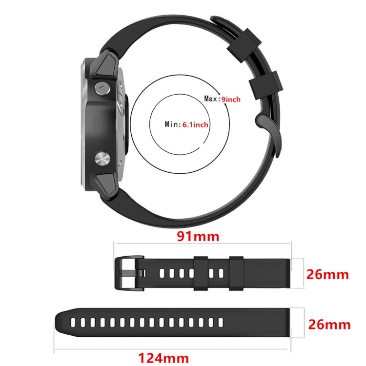 For Garmin Fenix 6 22mm Smart Watch Quick Release Silicon Watch Band(Grey) - Watch Bands by buy2fix | Online Shopping UK | buy2fix